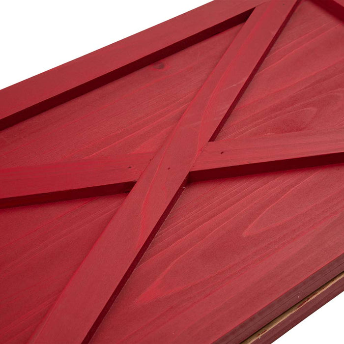 26"L Red Wooden Christmas Tree Collar