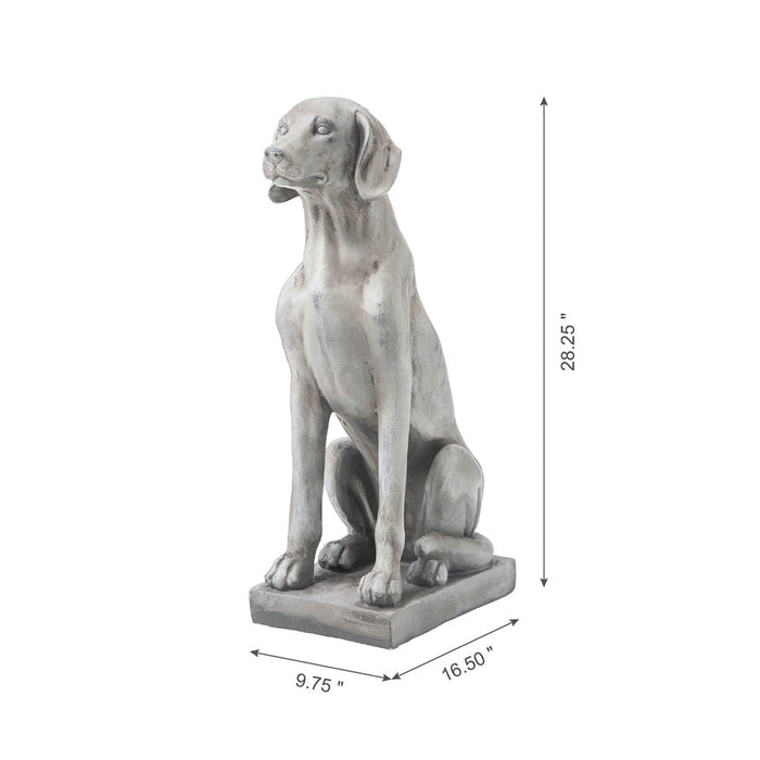 28.25"H MGO Sitting Labrador Retriever Dog Statue