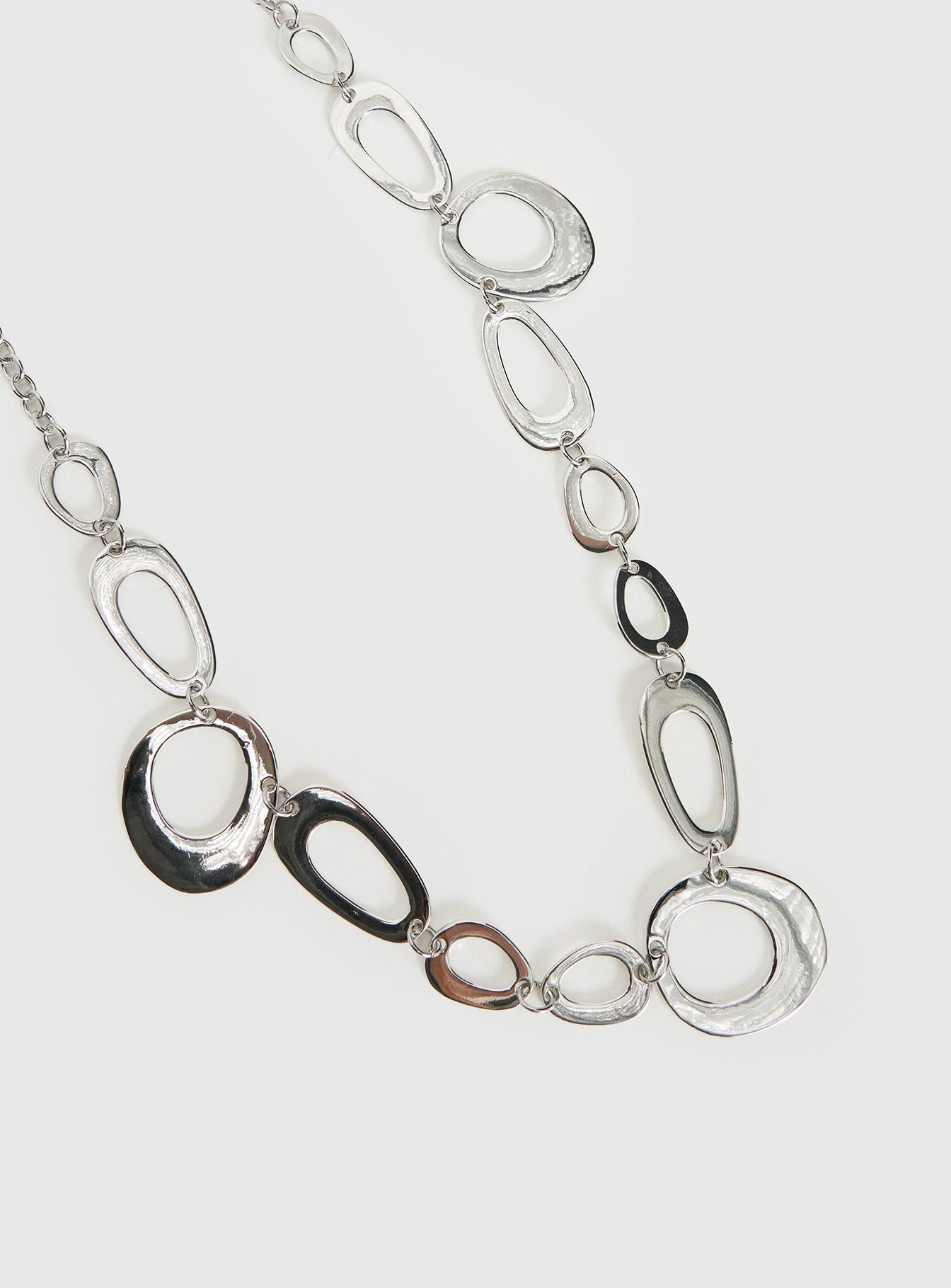 Wavelength Chain Belt Silver