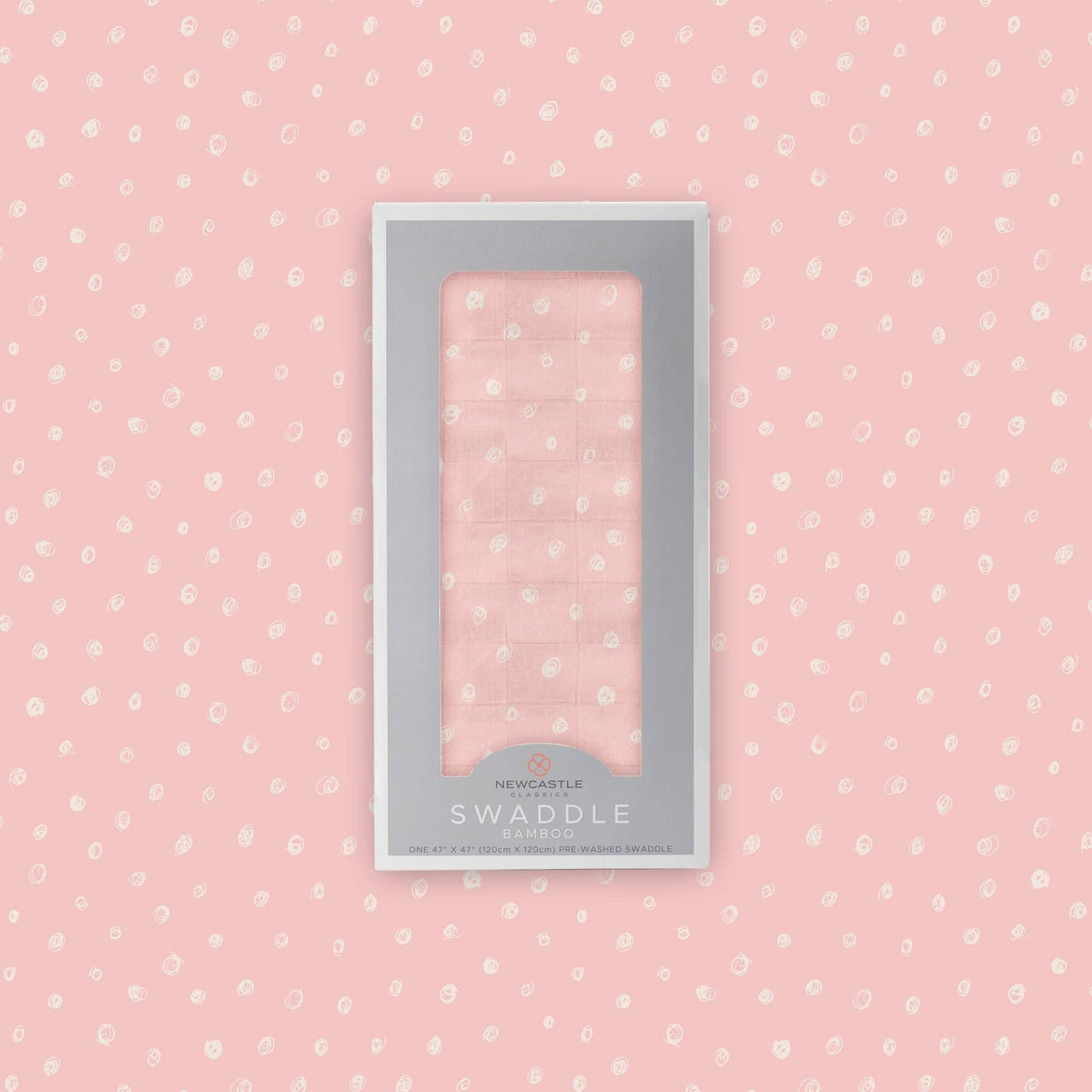 BABY - Pink Pearl Polka Dot Bamboo Swaddle