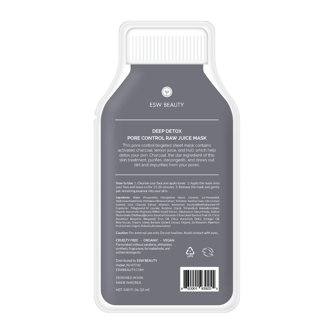 ESW BEAUTY - Deep Detox Pore Control Raw Juice Sheet Mask