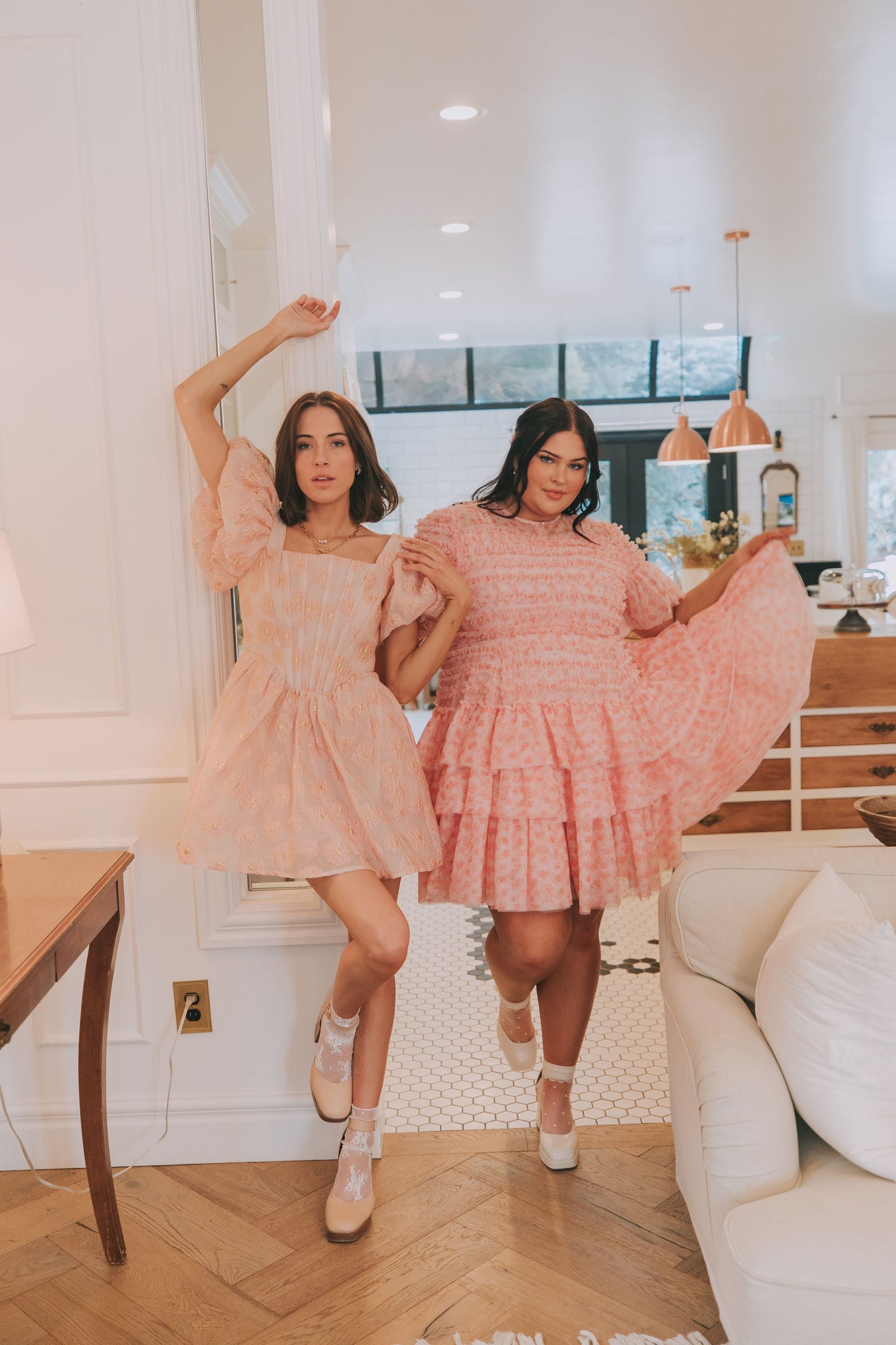 EXCLUSIVE - Cherry Blossom Ripple Dress