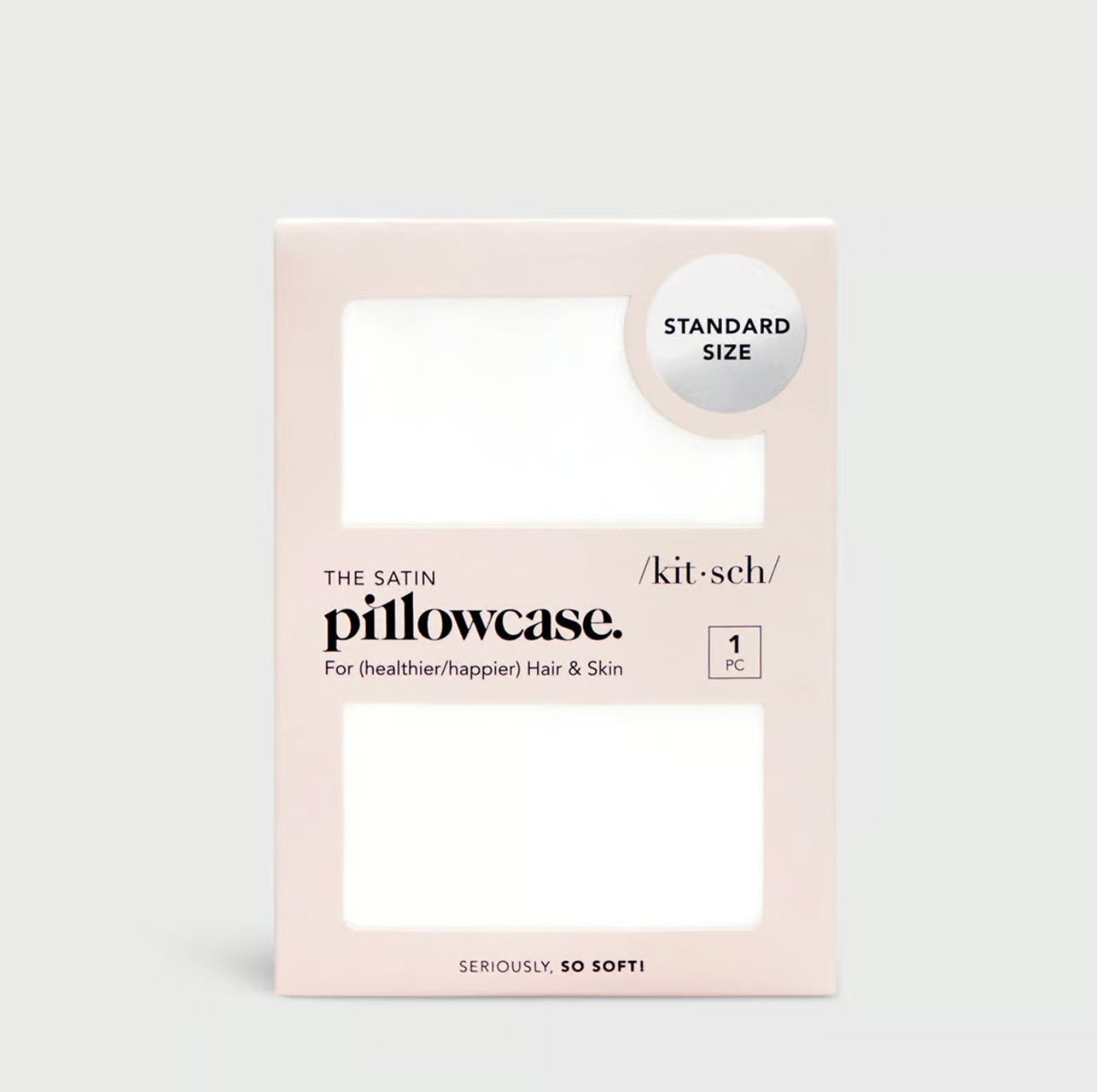 KITSCH - Satin Standard Pillowcase - Ivory