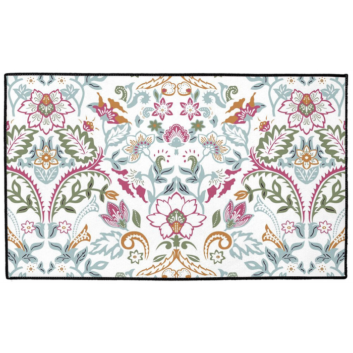 Art Nouveau Indoor/Outdoor Floor Mat William Morris Pink White