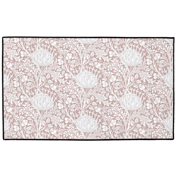 Artichoke Indoor/Outdoor Floor Mat William Morris Dusty Rose Pink