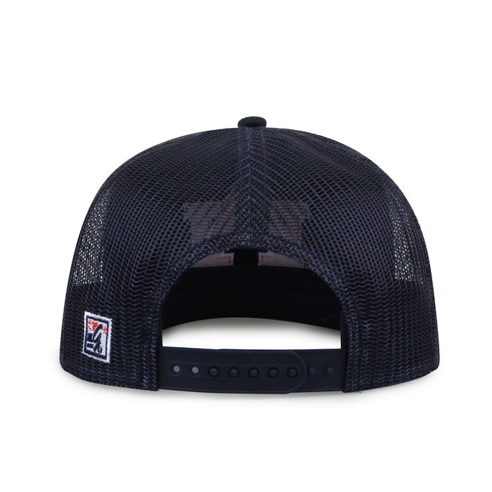 Auburn University Class of '92 trucker hat, rear view of mesh back and adjustable snapback closure