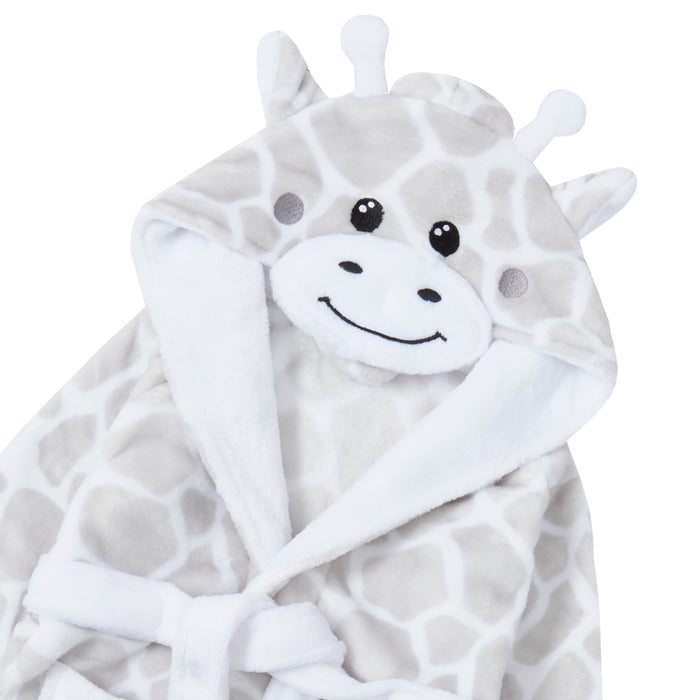 Baby Embossed All Over Print Zebra Hooded Dressing Gown (6-24 Months) (PK6) 18c539