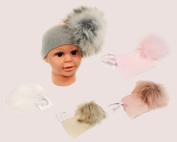 Baby Headband with Pompom - 5 Colours (OneSize) (PK6) BW-0503-0627