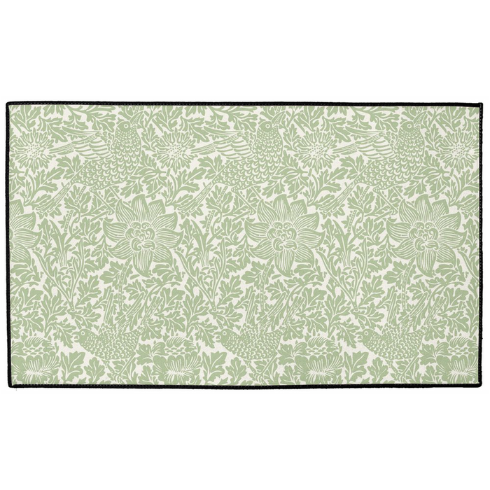 Bird & Anemone Indoor/Outdoor Floor Mat William Morris Sage Green