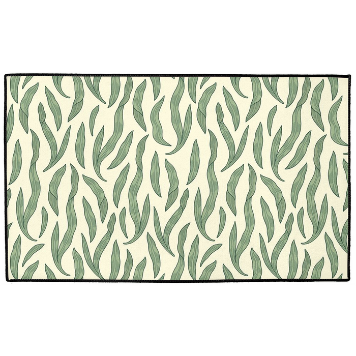 Falling Leaf Indoor/Outdoor Floor Mat William Morris Cream Green