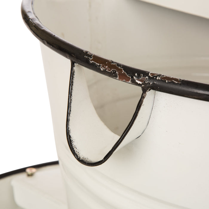 Farmhouse Metal Enamel Two Tier Fountain 31.5"H