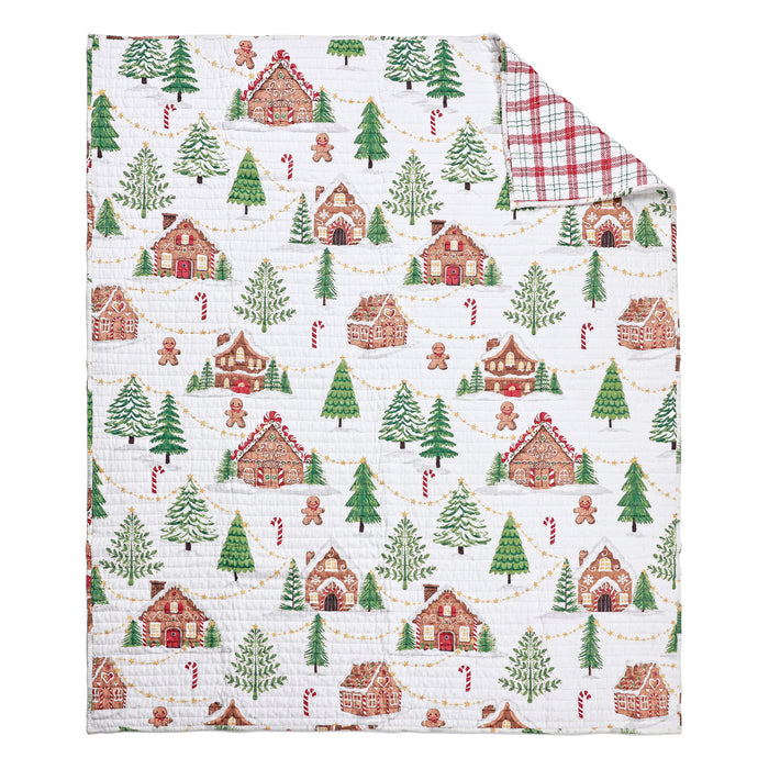 Levtex Home Gingerbread Village Quilted Throw Throws