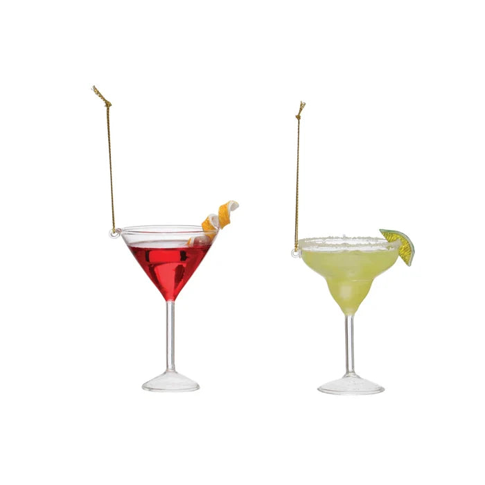 *Glass Cocktail Ornament