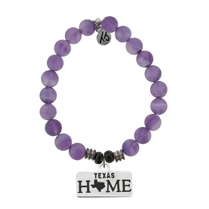 Home Collection- Amethyst Stone Bracelet with Texas Sterling Silver Charm T. Jazelle