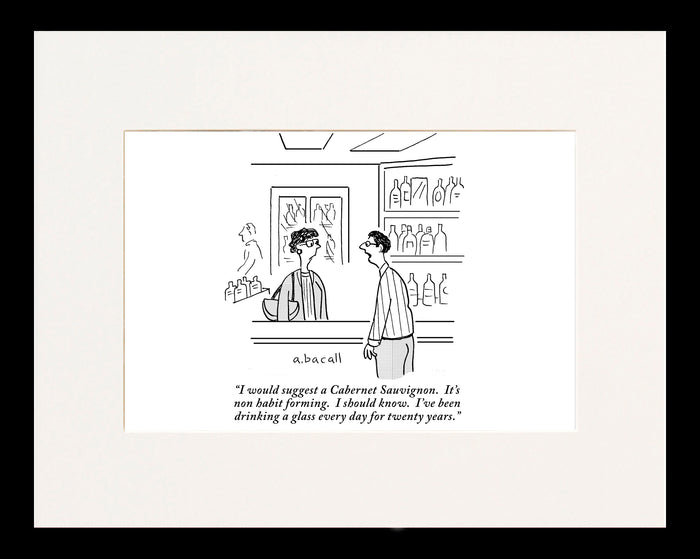 I Would Suggest A Cabernet Sauvignon Cartoon Print