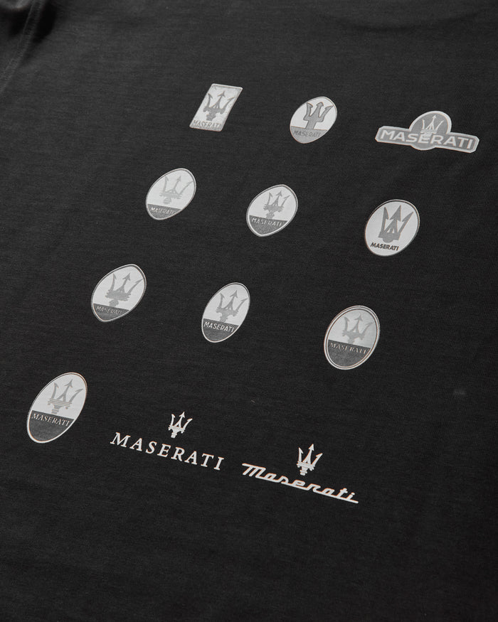 Maserati Heritage Long Sleeve Meteorite T-Shirts Top BMMW007JY05 GRY0030