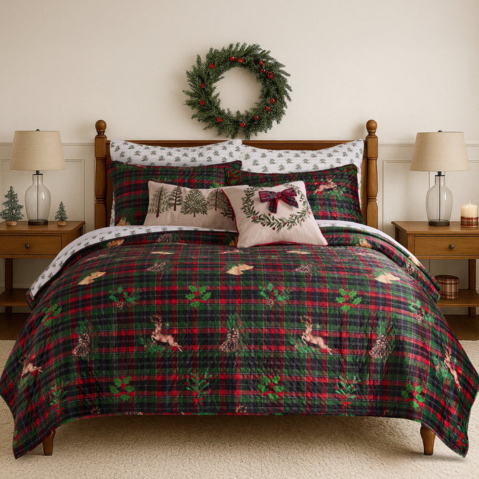 Levtex Home Merry Tartan Bow Pillow Decorative Pillows