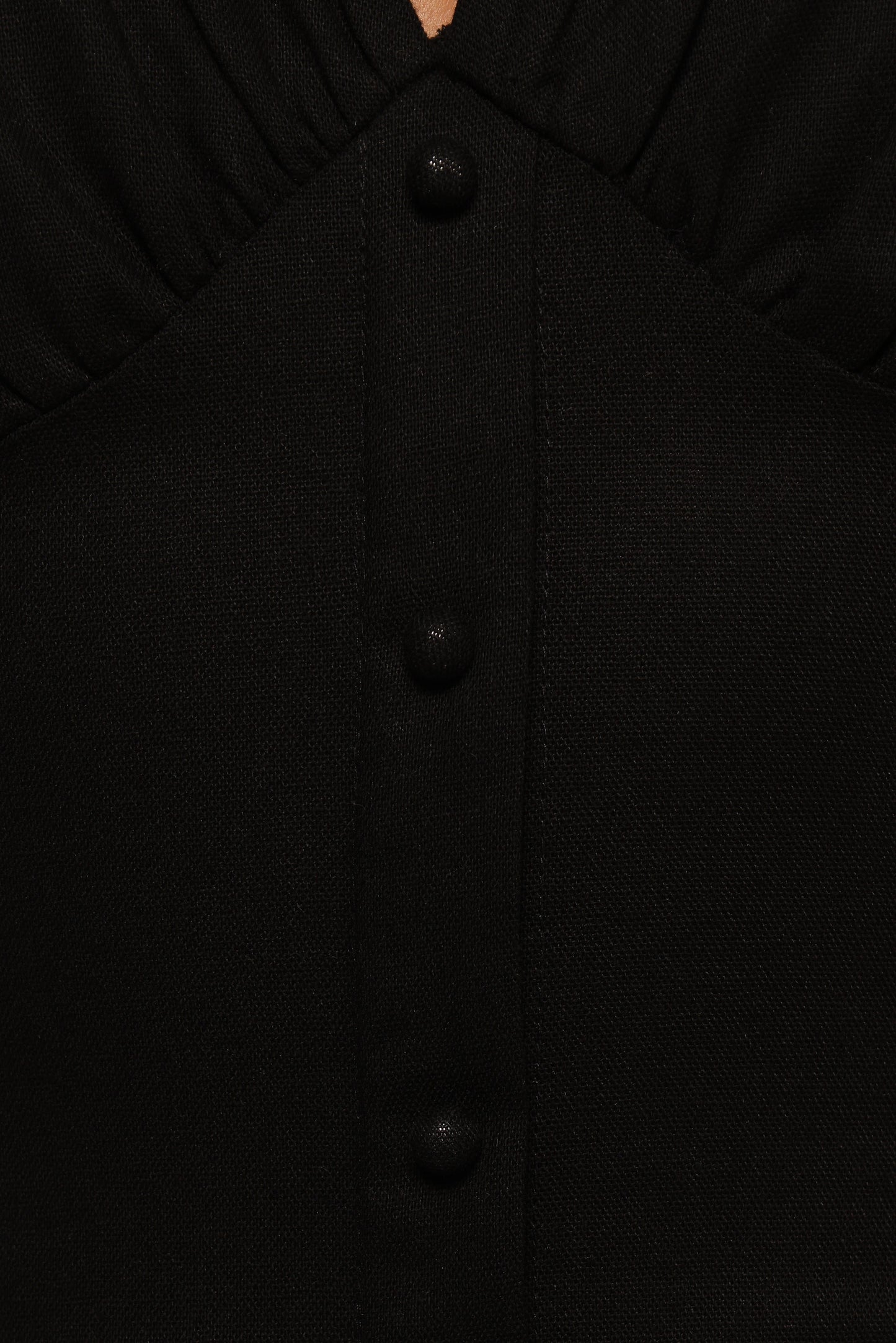 Barbara Midi Button Down Dress - Black