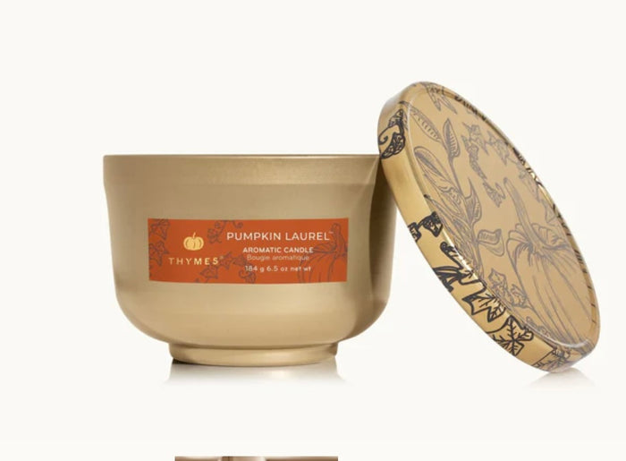 Pumpkin Laurel Tin Candle