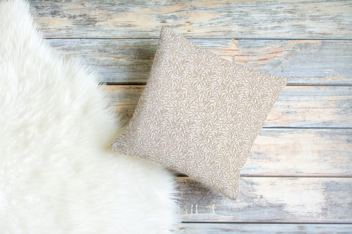 Pure Willow Bough Cotton Throw Pillows William Morris Wheat
