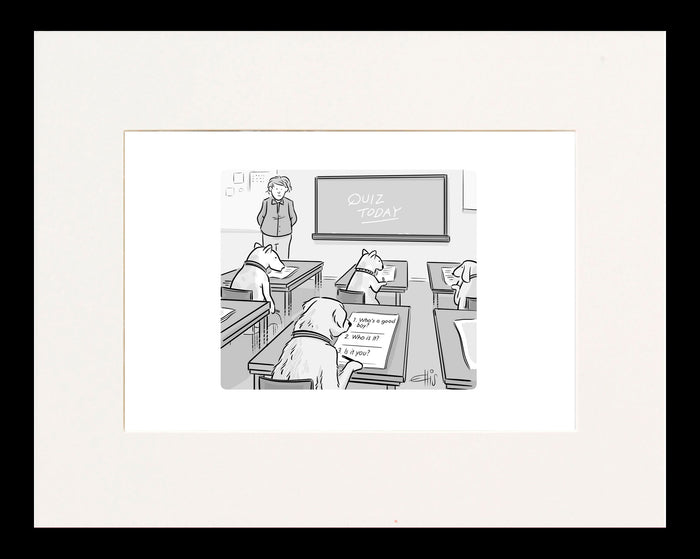 Quiz for Dogs Cartoon Print