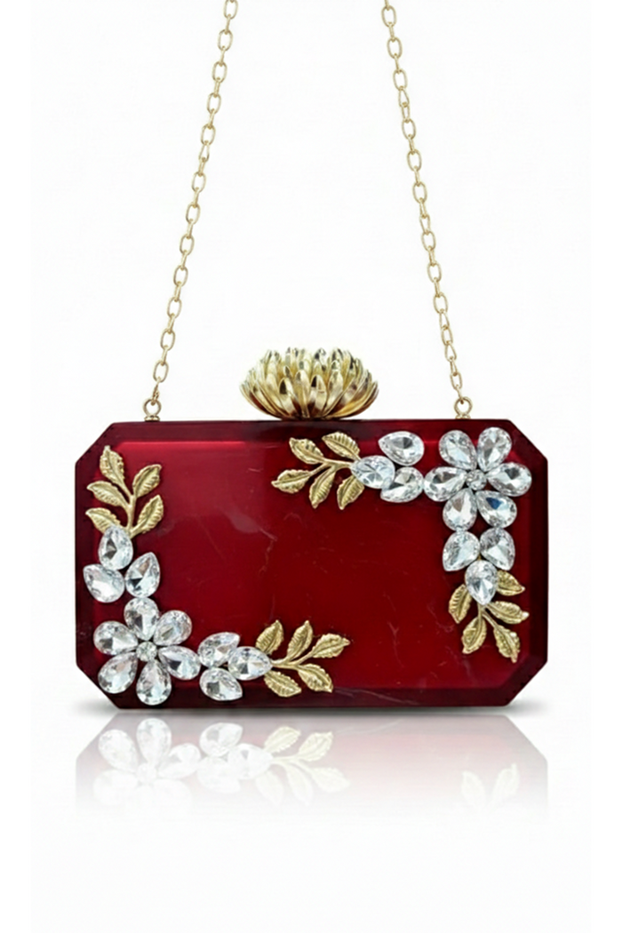 Red Aura Resin Clutch