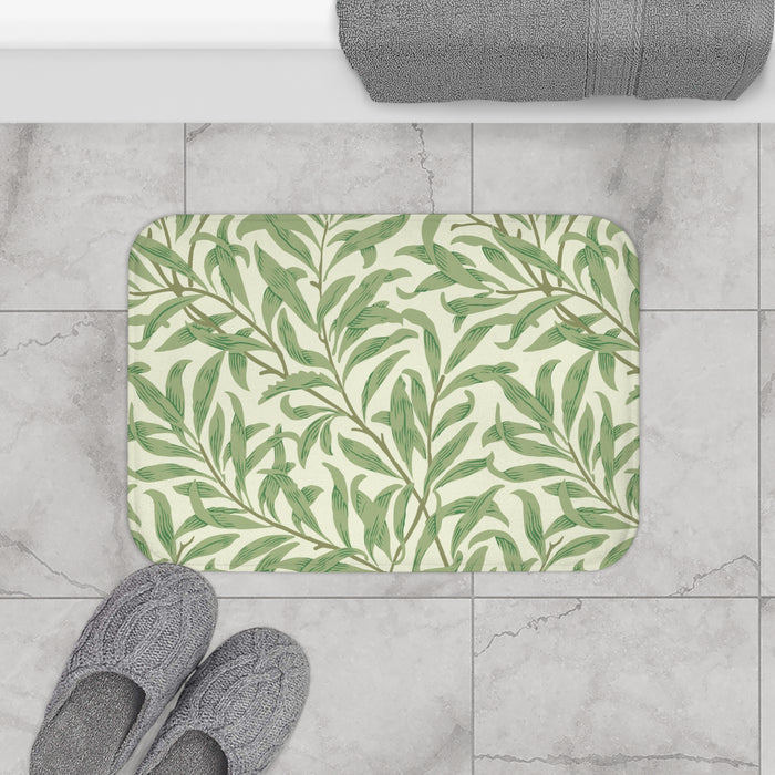 William Morris Bath Mat Willow Bough Summer Green