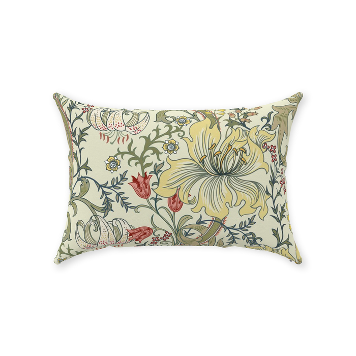 William Morris Cotton Pillows Enchanted Golden Lily Autumnal