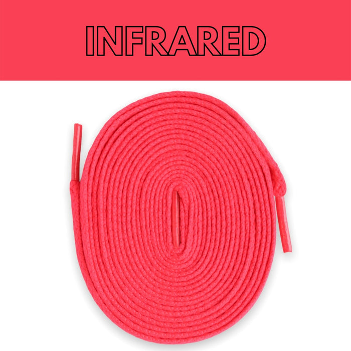 Flat Thin - Jordan 1 Laces Basics Flat Thin - Infrared For Taupe Haze