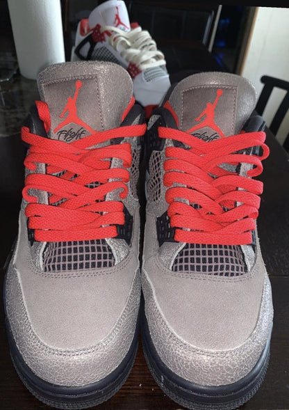 Flat Thin - Jordan 1 Laces Basics Flat Thin - Infrared For Taupe Haze