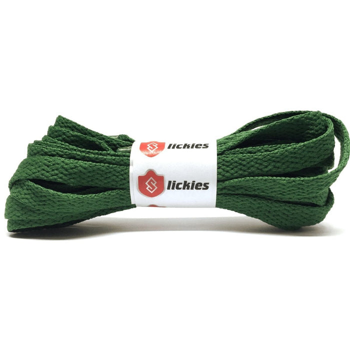 Basics Flat Thin Laces - Pine Green