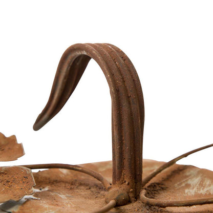12"D Galvanized Metal Round Pumpkin