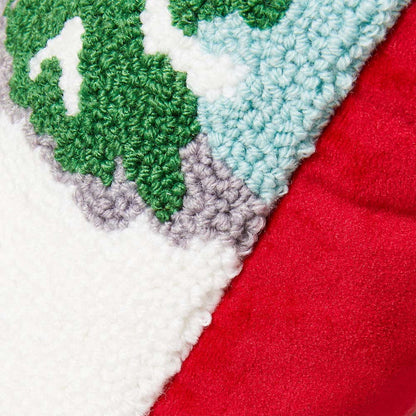 14"L Hooked Christmas Dog Throw Pillow