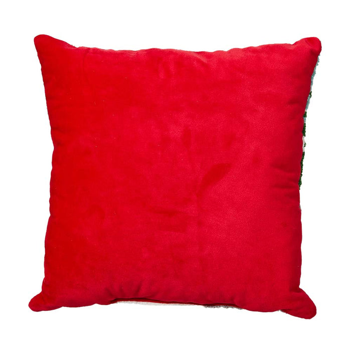 14"L Hooked Christmas Dog Throw Pillow