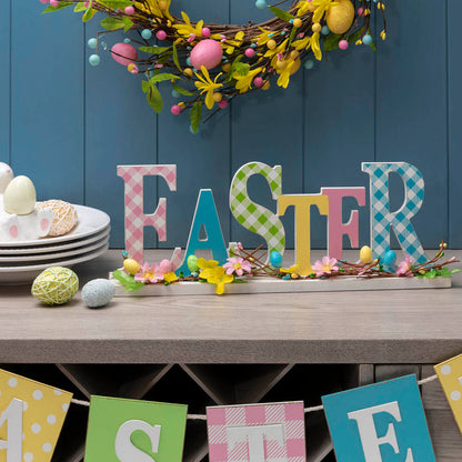 16"L Wooden "EASTER" Table Decor