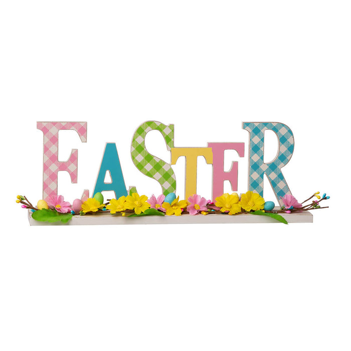 16"L Wooden "EASTER" Table Decor