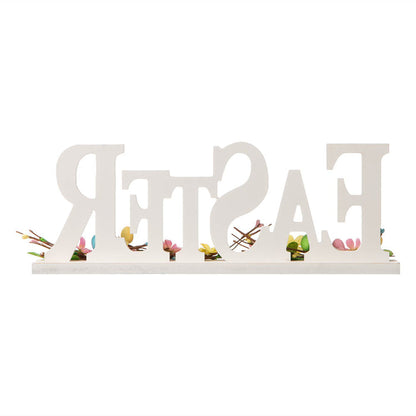 16"L Wooden "EASTER" Table Decor