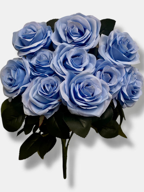 17.5'' Deluxe Rose Bush ( B1024N-#24 New Baby Blue  ) AN10004