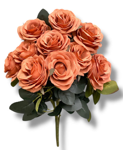 17.5'' Deluxe Rose Bush ( B1024N-#27 Soft Brown ) AN10004