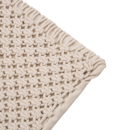 18"L*18"W Diamond Handmade Cotton Rope Pillow Cover
