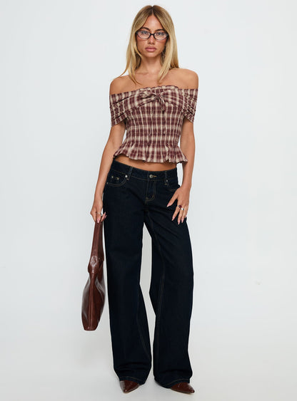 Tidal Wave Low Rise Straight Leg Jeans Raw Denim