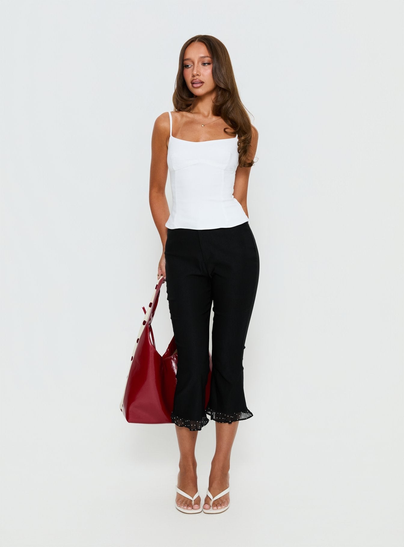 Elanah Structured Cami Top White