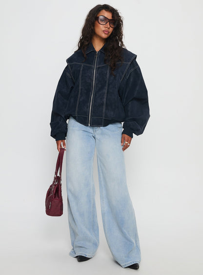 Vista Bomber Jacket Washed Navy