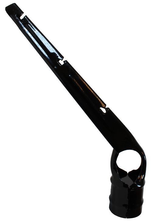 2" x 1-5/8" Steel Black Vinyl Coated Barbed Wire Arm for Black Vinyl Chain Link Fences