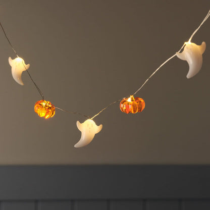 20 Ghost & Pumpkin Halloween Micro LED Fairy Lights