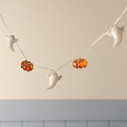 20 Ghost & Pumpkin Halloween Micro LED Fairy Lights