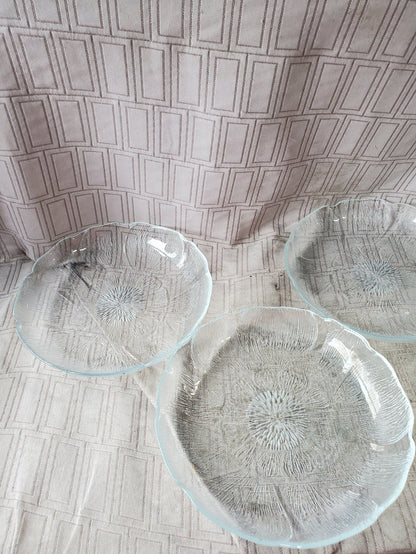20 Piece Clear Glass Flower Petal Dish Set
