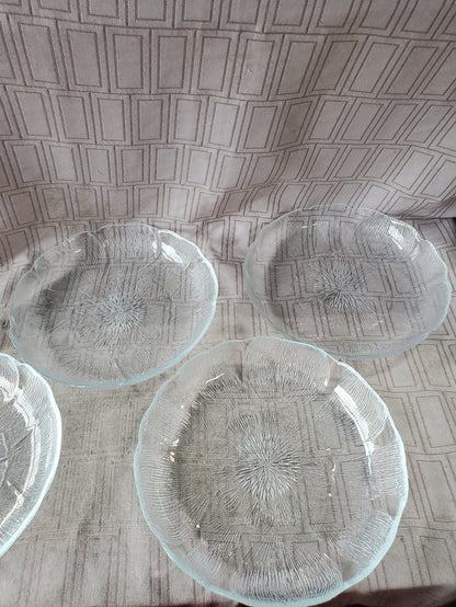 20 Piece Clear Glass Flower Petal Dish Set