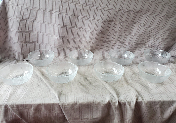 20 Piece Clear Glass Flower Petal Dish Set