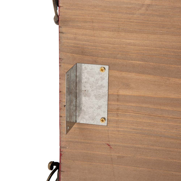 22.09"L Red Wooden Christmas Tree Collar